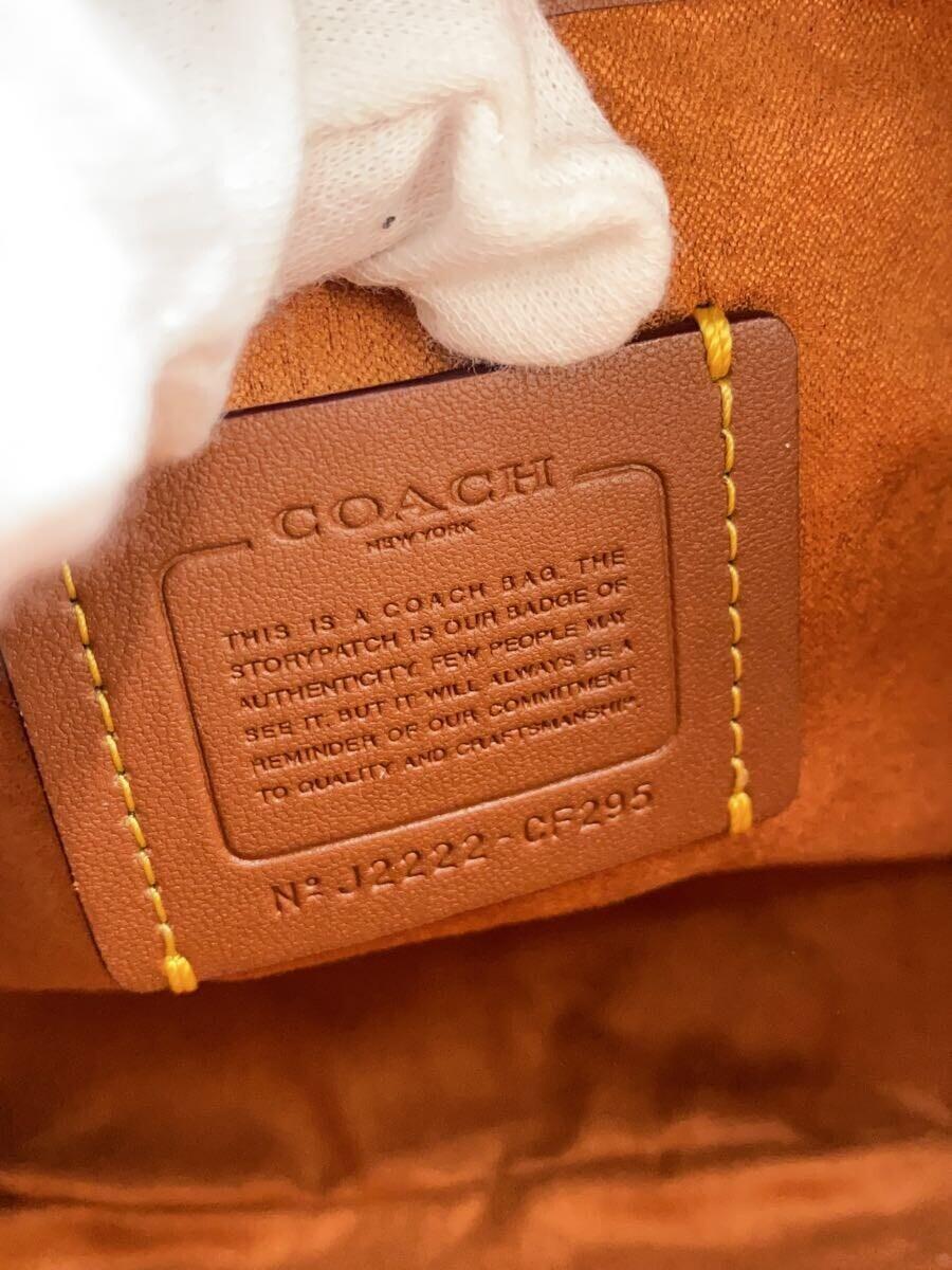 COACH◆コーチ/モノグラムショルダーバッグ/レザー/BLK/CF295_画像5