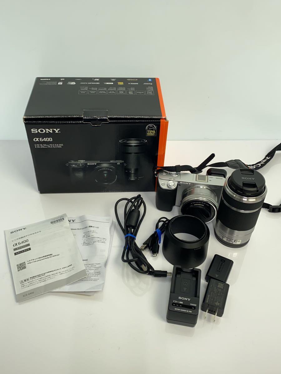 SONY* цифровой однообъективный камера α6400 ILCE-6400Y двойной zoom линзы комплект [ серебряный ]