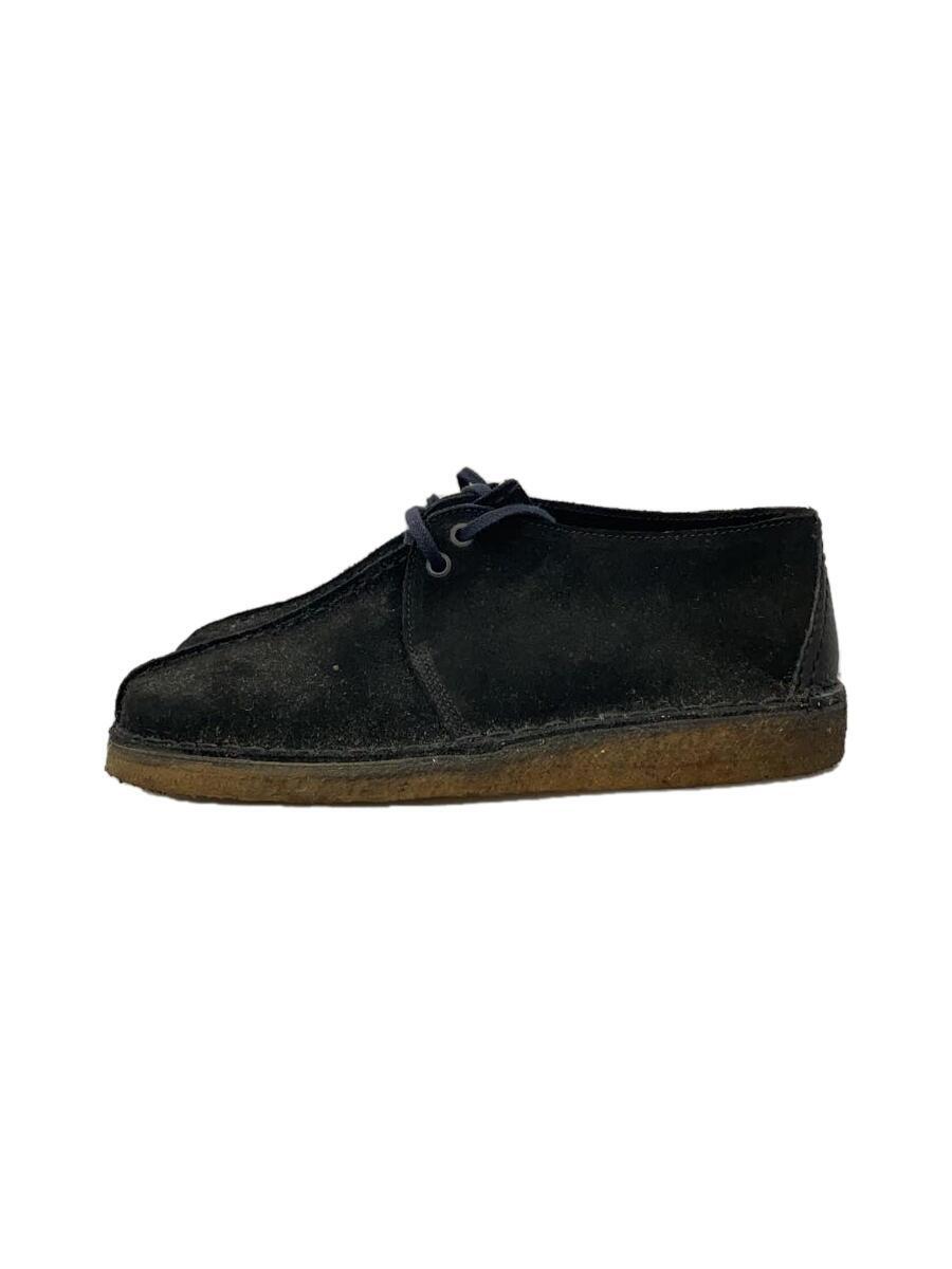 Clarks◆ブーツ/US9/BLK/ベロア_画像1