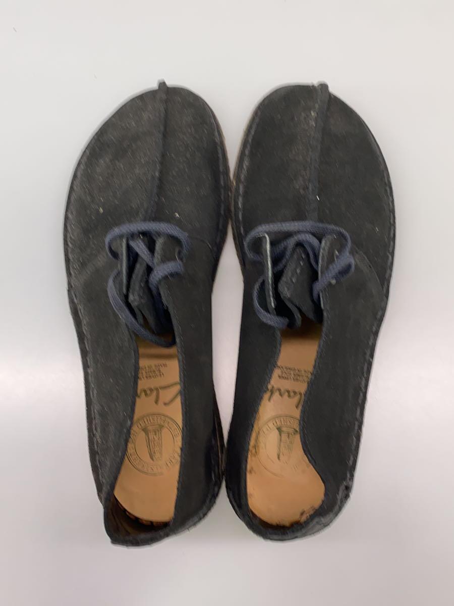 Clarks◆ブーツ/US9/BLK/ベロア_画像3