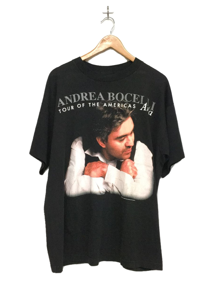 ANDREA BOCELLI/90spolygram/Tシャツ/L/コットン/ブラック
