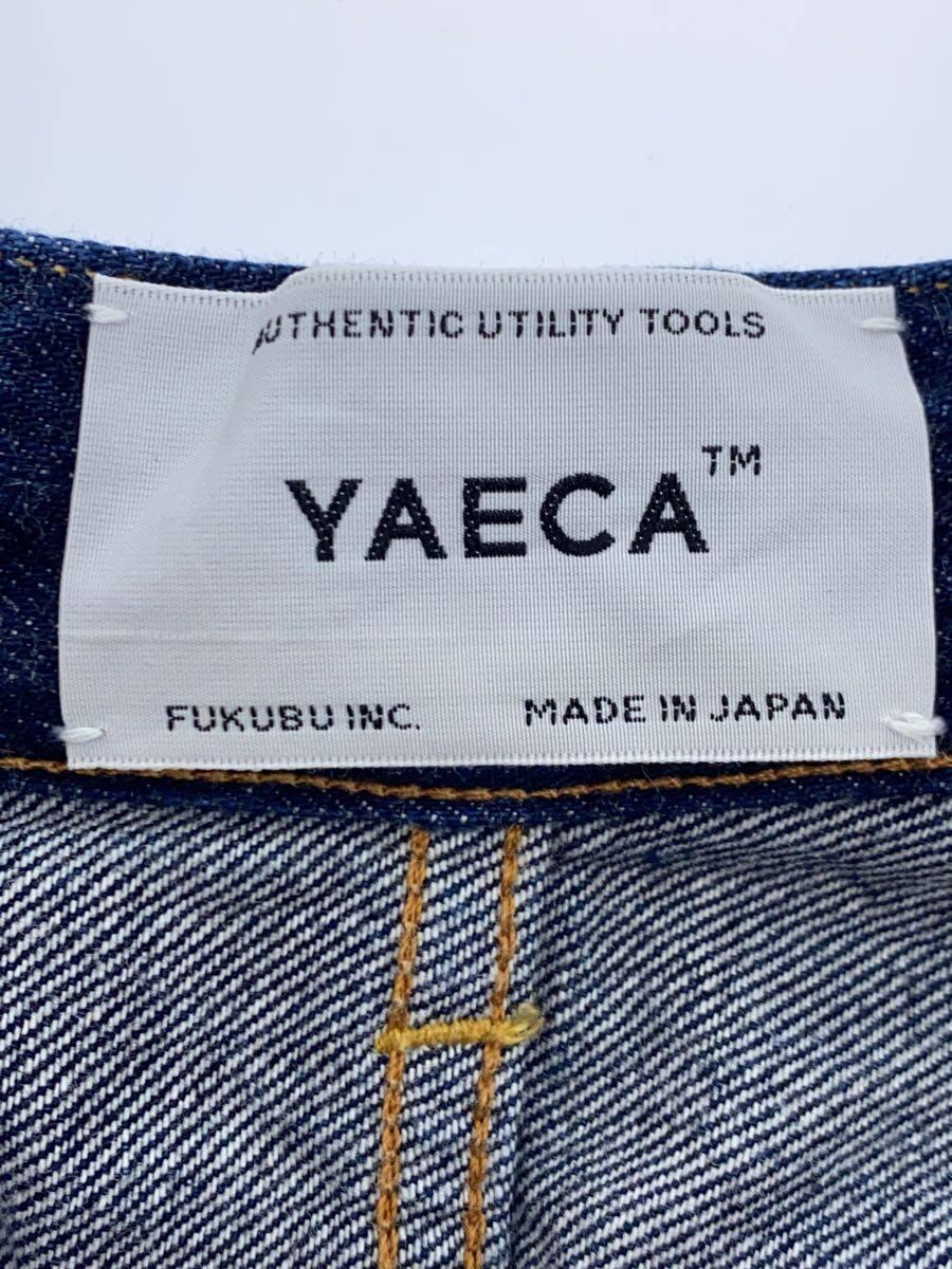 YAECA◆ワイドテーパードストレートパンツ/28/コットン/BLU/無ブルー/アオ/地/9-13W_画像4