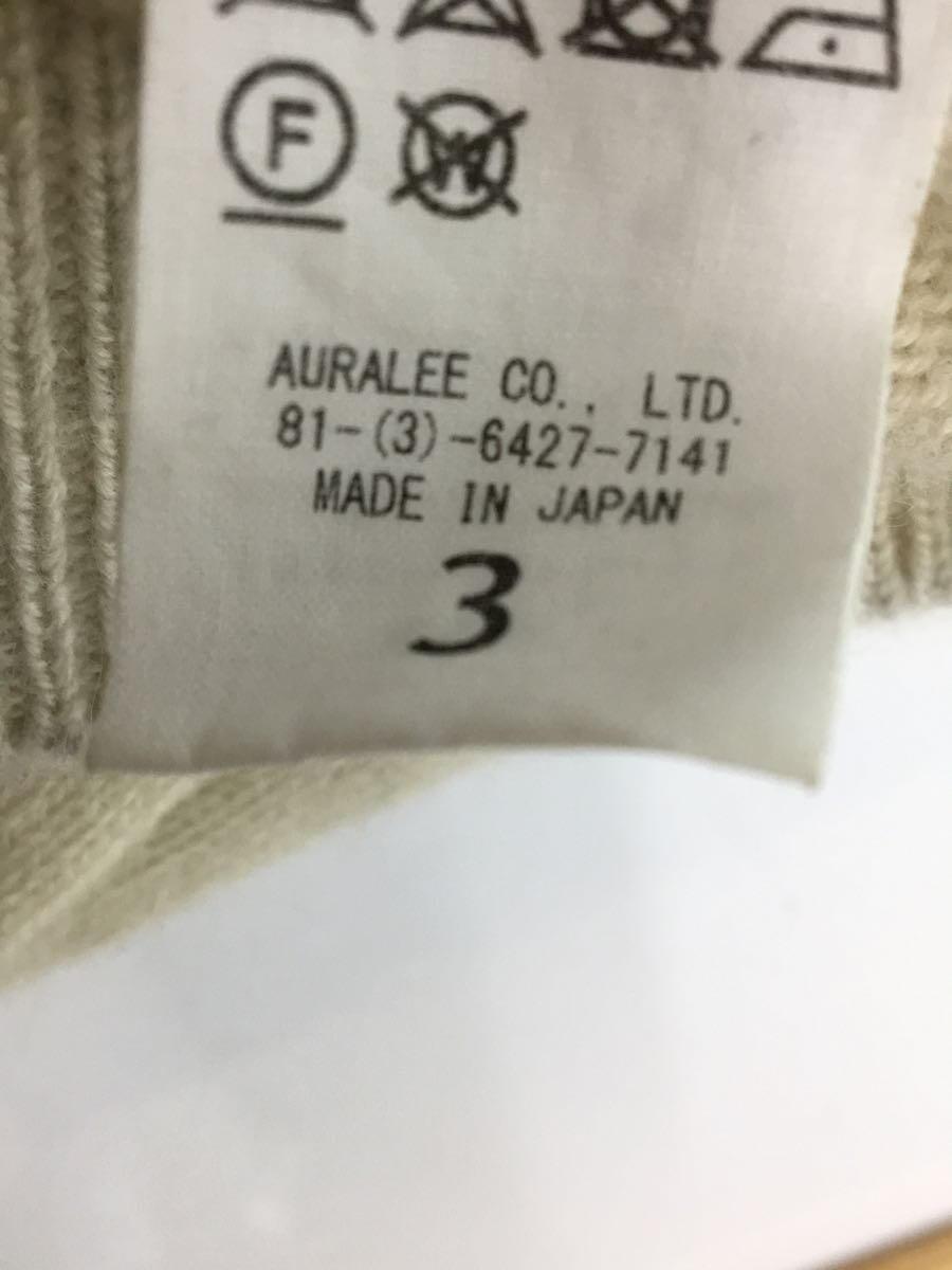 AURALEE◆BABY CASHMERE KNIT/セーター(厚手)/3/カシミア/WHT/A20AP02BC_画像4
