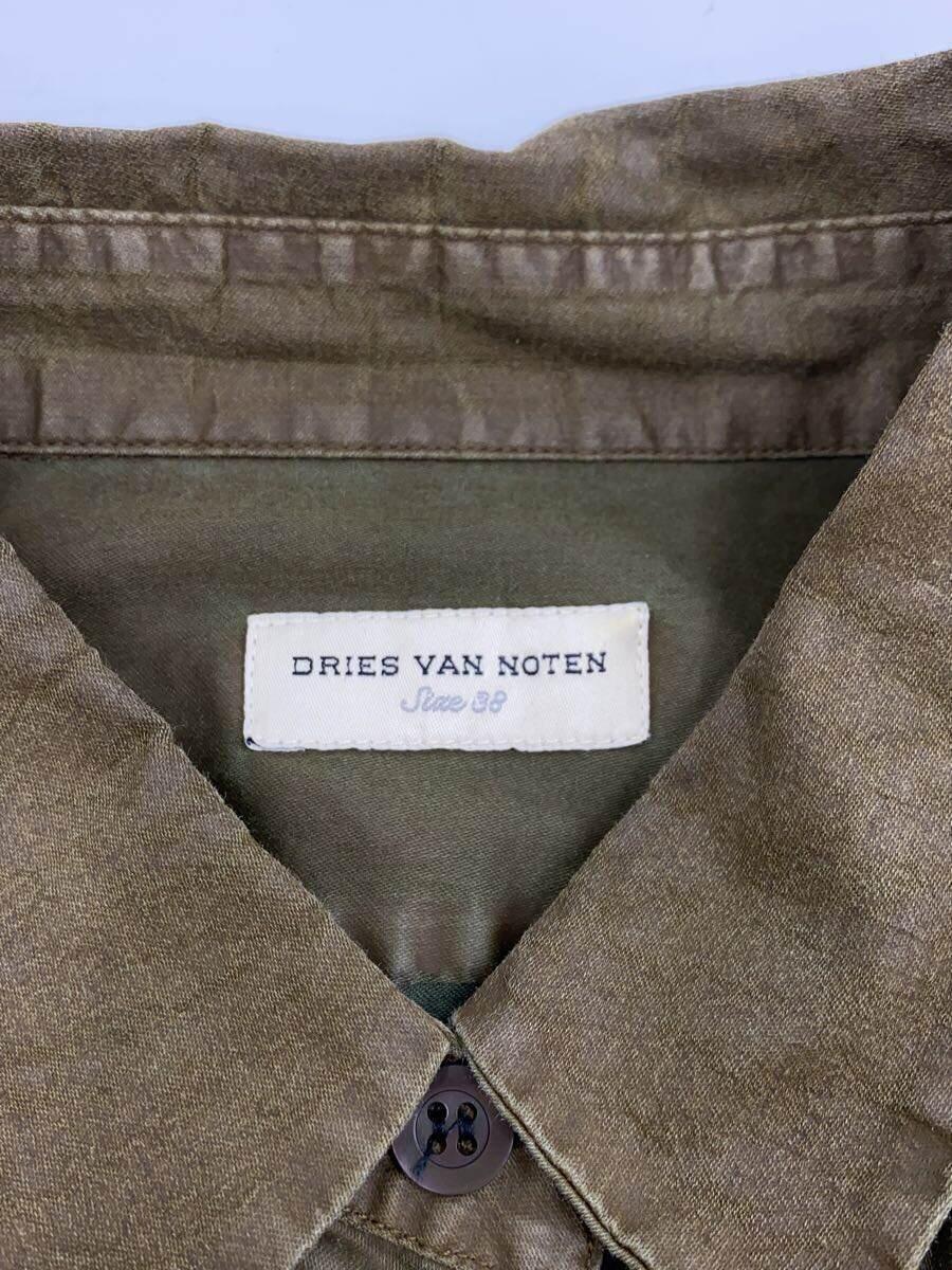 DRIES VAN NOTEN◆長袖ブラウス/38/コットン/GRN_画像3