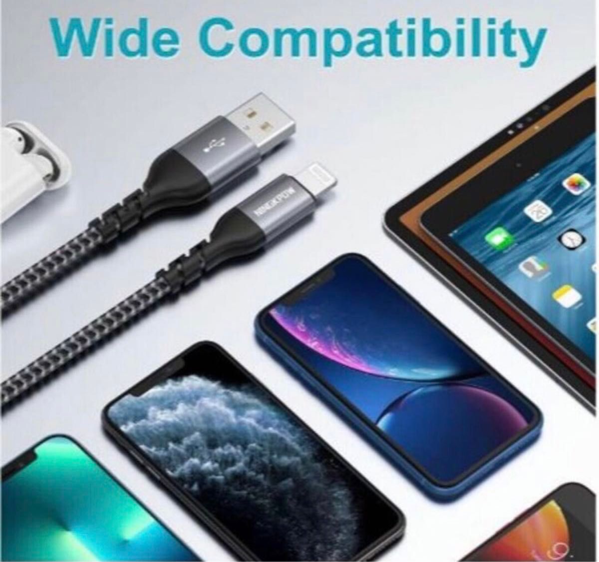 【C89コネクターMGi認証最新Apple認証】超高耐久性　曲げ耐久性　ライトニングケーブル使用デバイス全対応急速充電アップデート