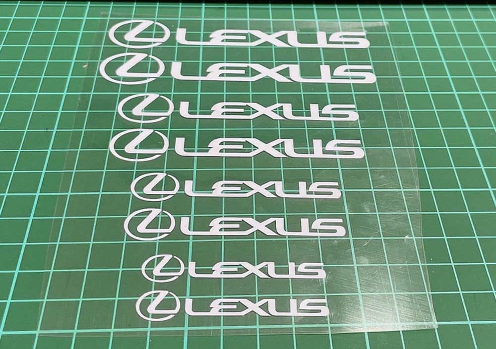 レクサス ブレーキ キャリパー ステッカー 白 8枚セット LEXUS シール HS CT UX NX IS RX RC GS ES LS LX_画像4