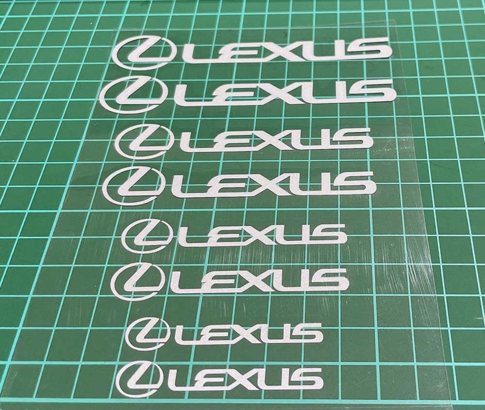 レクサス ブレーキ キャリパー ステッカー シルバー 8枚セット LEXUS シール HS CT UX NX IS RX RC GS ES LS LX_画像4