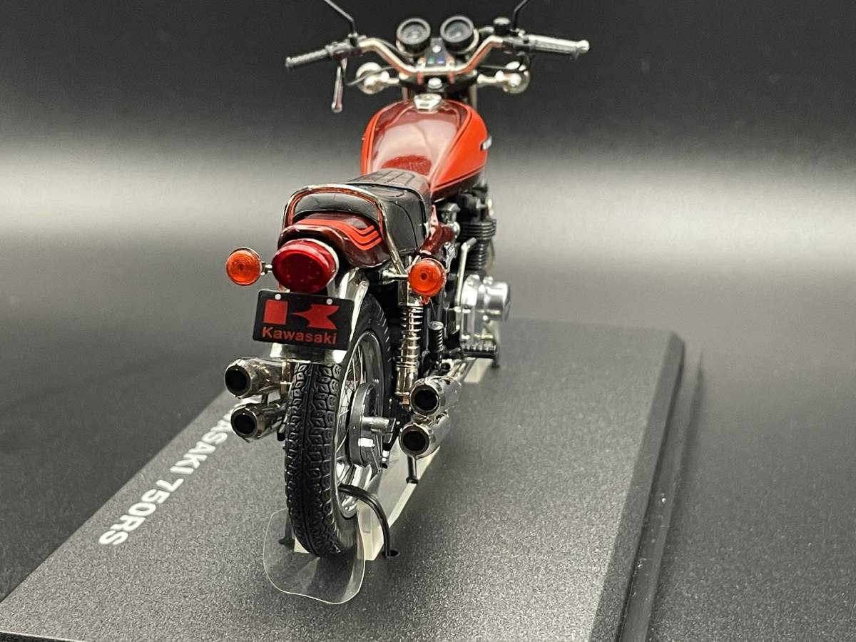 レア マルサン 鉄馬プロジェクト 1/18 KAWASAKI 750RS Candy Brown _画像6