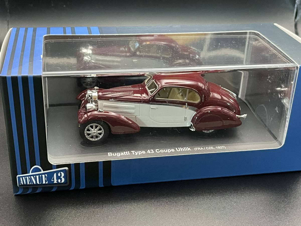 未開封 レア Auto Cult Avenue 43 1/43 Bugatti Type 43 Coupe (Red/White)