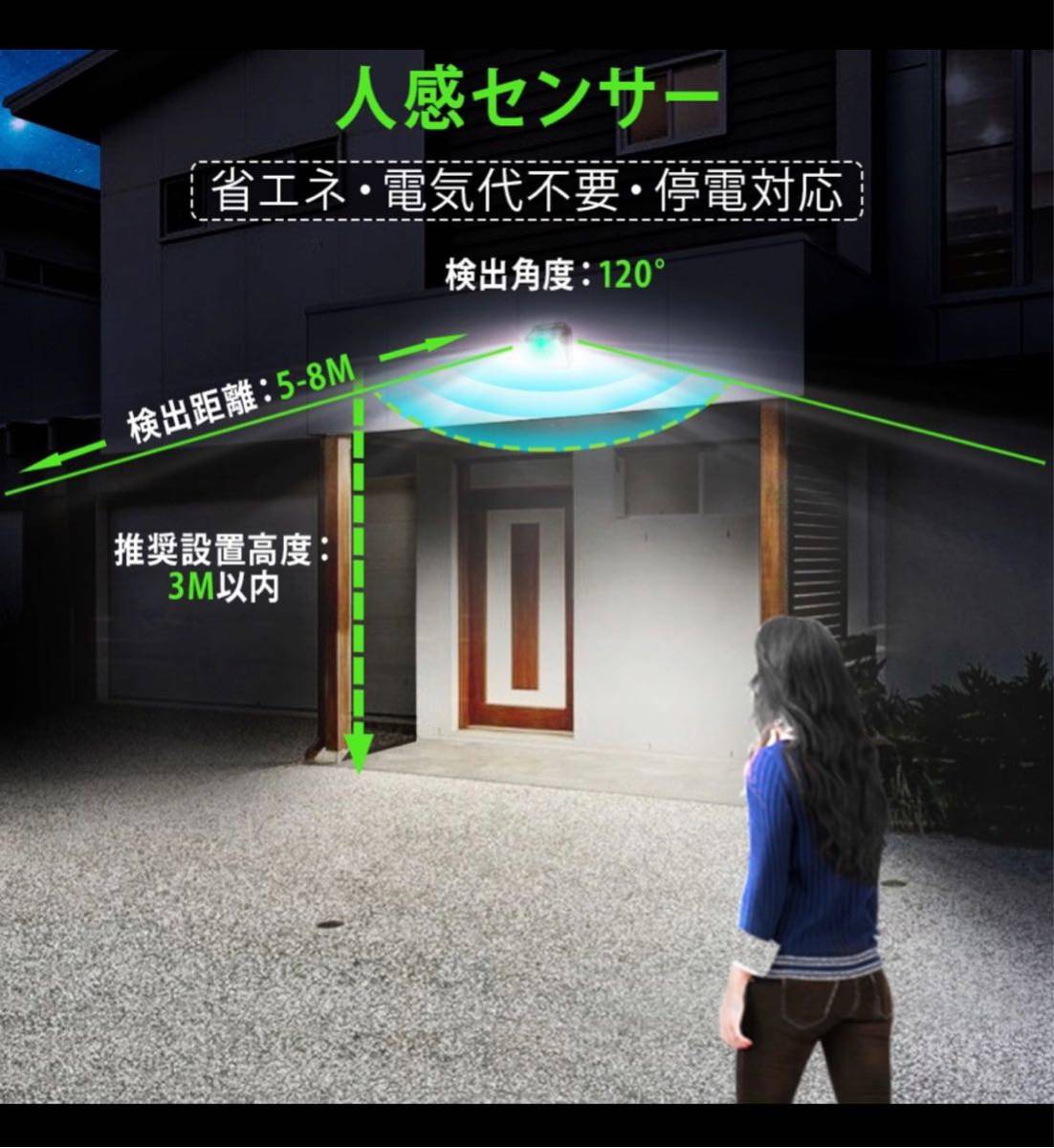 4個 ソーラーライト 屋外 防水 148LED センサーライト高輝度 人感センサー 防犯ライト 防災ライトIP65 自動点灯/消灯