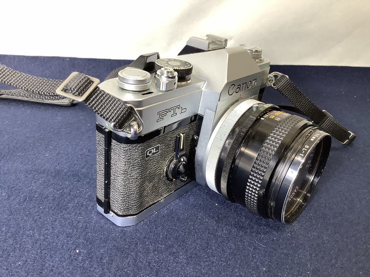 キヤノン Canon FTb QLフィルムカメラ 一眼レフ　FDレンズ　55㎜ 1:1.8 28㎜ 1:3.5 レンズカバー　動作未確認 ジャンク品 MI011104_画像7