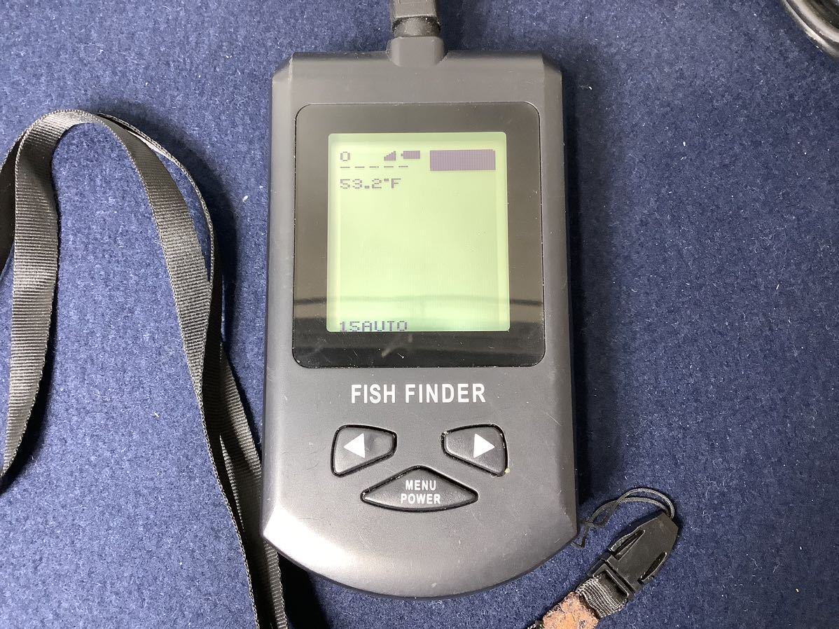 FISH FINDER ポータブルソナー 魚群探知機 ボート ルアー 釣り ジギング ファインダー 魚 通電・ボタン操作◯ 現状品 MI013010_画像2