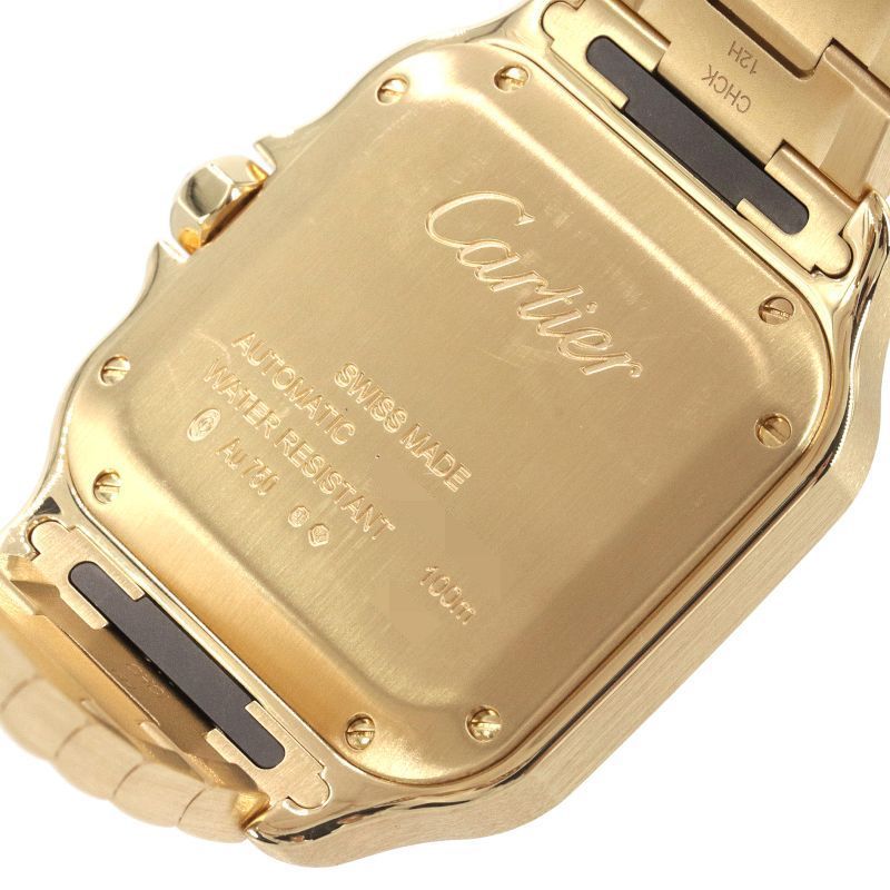 [3年保証] カルティエ メンズ サントスドゥカルティエMM WGSA0030 K18YG シルバー文字盤 イエローゴールド 自動巻き 腕時計 中古 送料無料_画像4