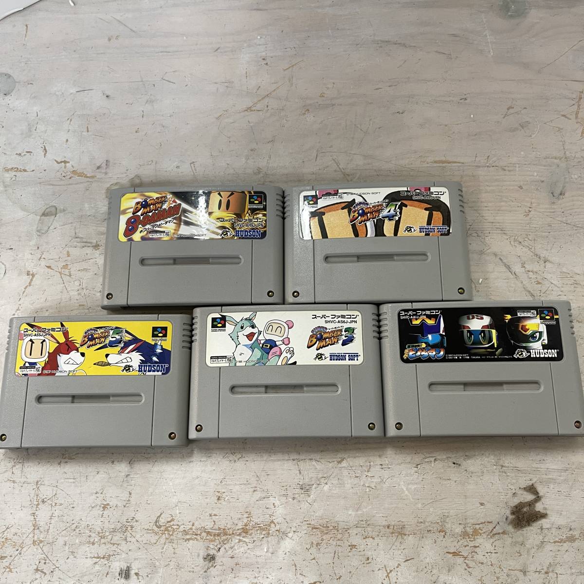 3200　Nintendo　スーパーファミコン　ソフト　5本セット　ボンバーマン/ビーダマン　中古品　起動確認済_画像1