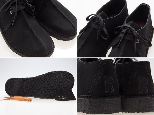 新品/CLARKS ORIGINALS/クラークス オリジナルズ/DESERT TREK/デザートトレック/BLACK SUEDE/ブラック スエード/黒/26155486/27.0cm_画像3