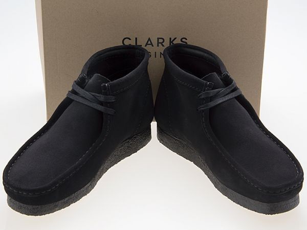 新品/CLARKS ORIGINALS/クラークス オリジナルズ/WALLABEE BOOT/ワラビー ブーツ/BLACK SUEDE/ブラック スエード/黒/26155517/26.5cm_画像1