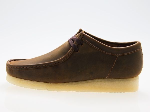 新品/CLARKS/クラークス/WALLABEE/ワラビー/BEESWAX LEATHER/ビーズワックス レザー/ブラウン/26156605/UK7(内寸25.0/外寸26.0)_画像2