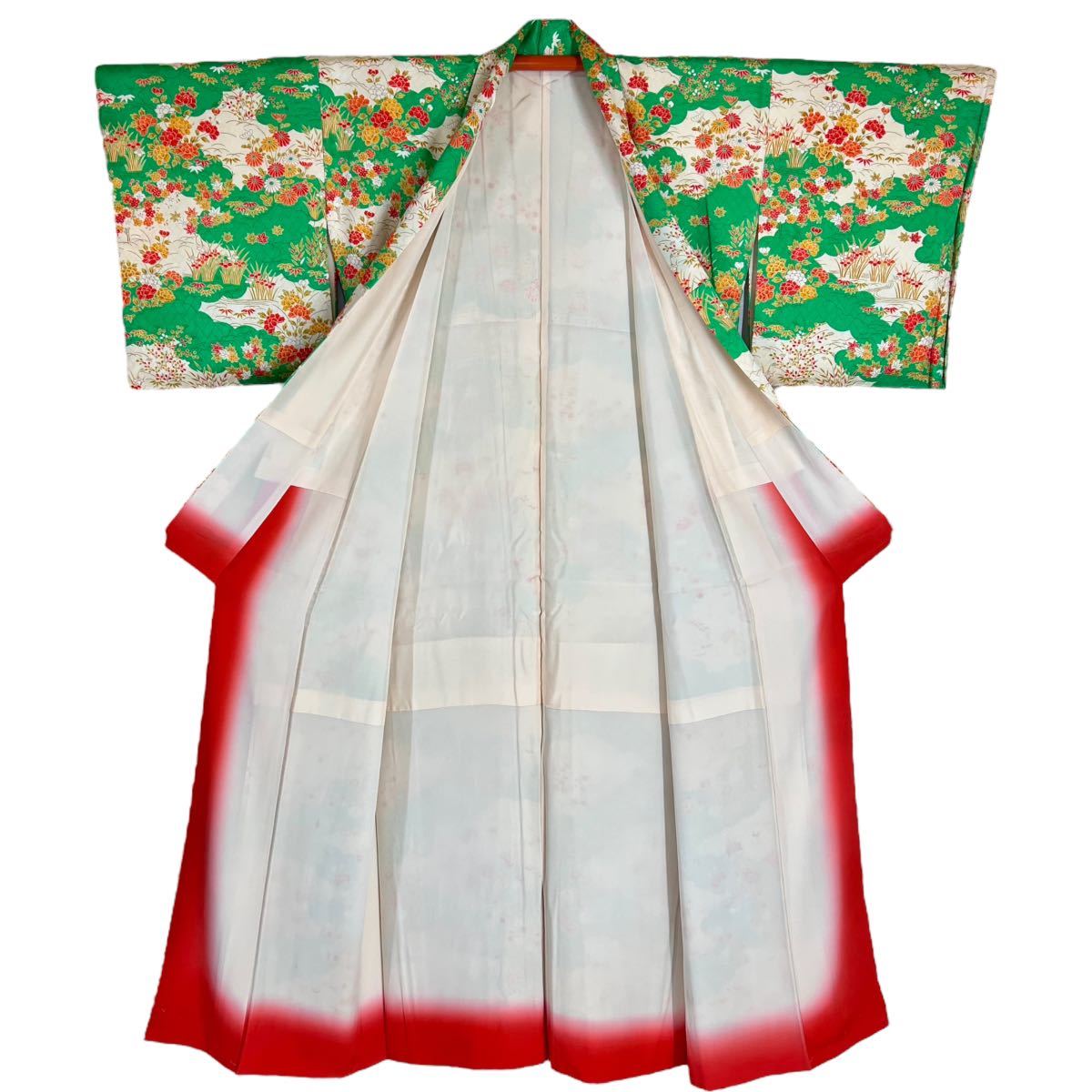 小紋 袷着物 着物 きもの カジュアル着物 リサイクル着物 kimono 中古 仕立て上がり 身丈161.5cm 裄丈66cm