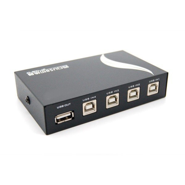 【vaps_6】4ポート USB切替器 手動 USB2.0対応 PC4台用 4入力1出力 4ポート切替器 軽量 小型 送込_画像2