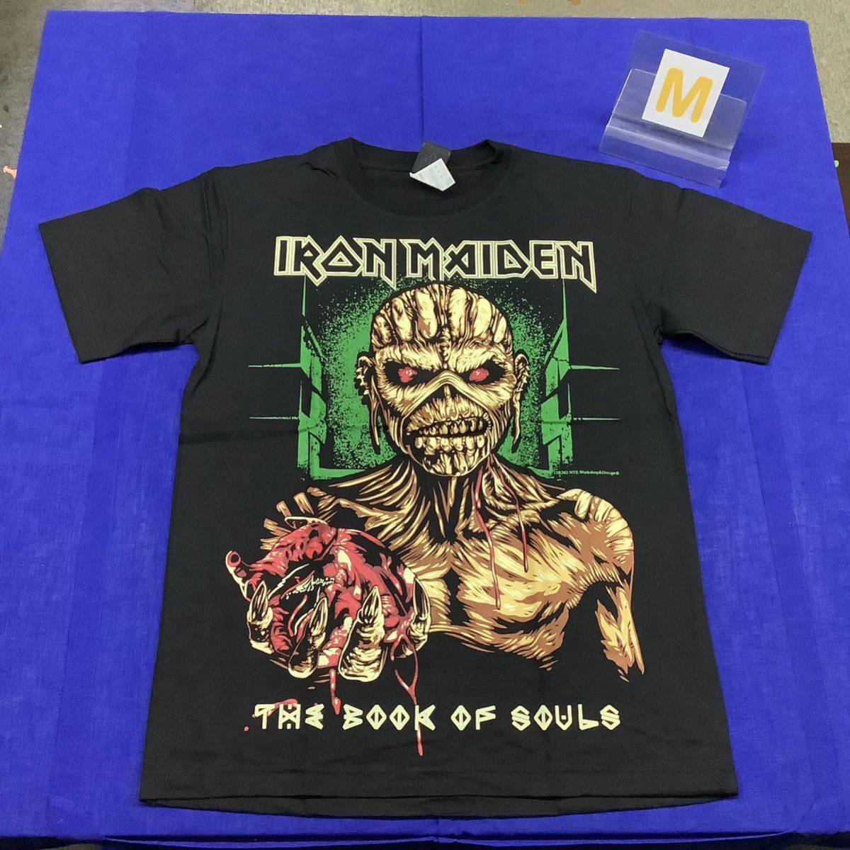 SR2A1. バンドデザインTシャツ　Mサイズ　IRON MAIDEN ⑥ アイアンメイデン　半袖 黒