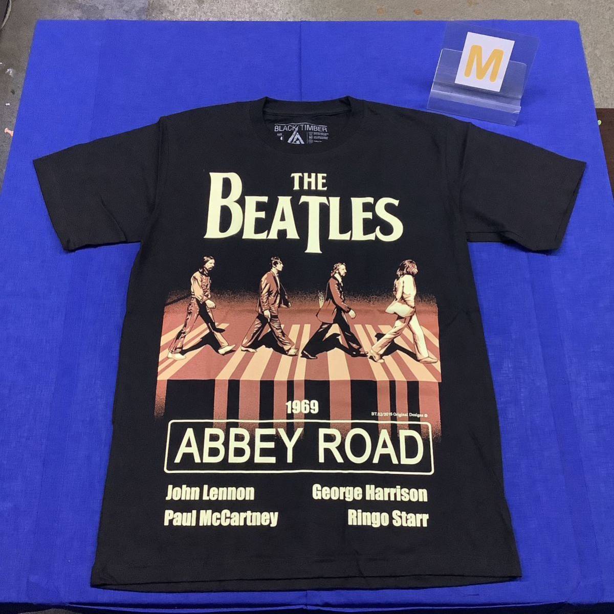 SR2A1. バンドデザインTシャツ　Mサイズ　THE BEATLES ② ビートルズ　アビーロード