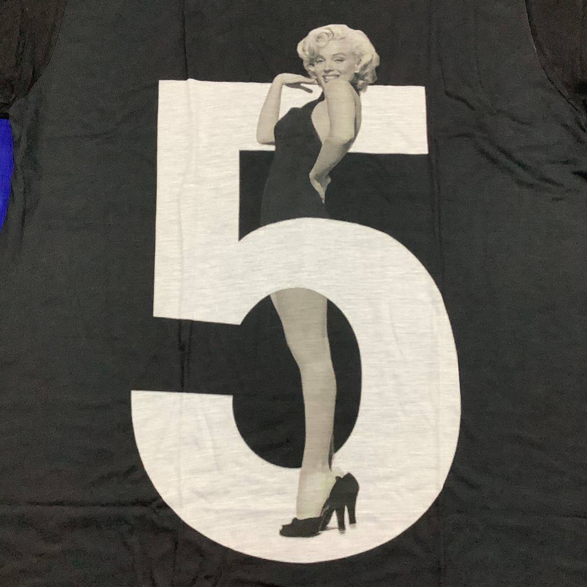 DBR7C2. デザインTシャツXL サイズ　Marilyn Monroe ① マリリンモンロー　半袖 黒