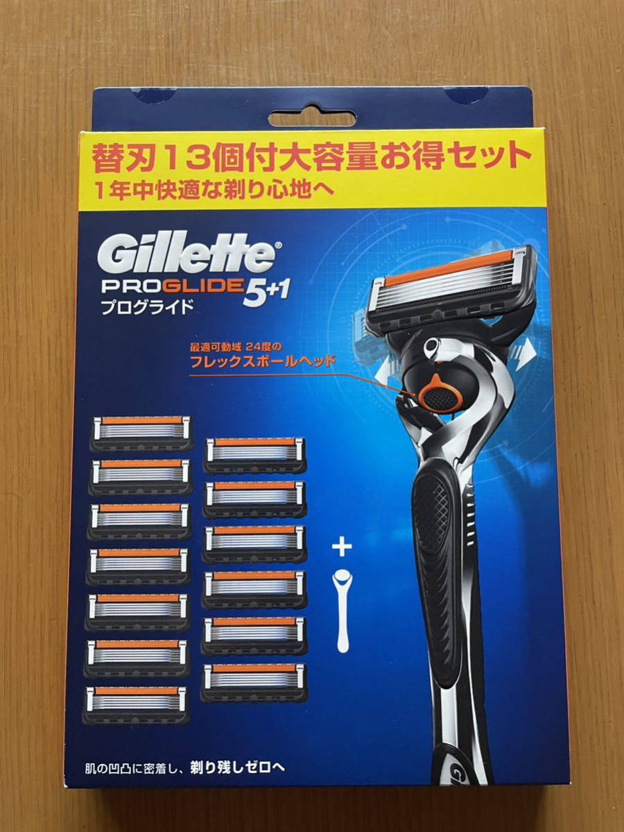 ☆送料無料 gillette ジレット フュージョン プログライド フレックスボール 本体 替刃13個付 Schick シックHYDRO5 ハイドロ5 髭剃り_画像1