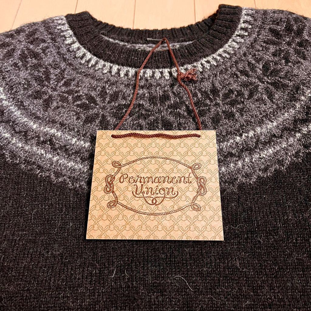 PERMANENT UNION パーマネント ユニオン Nordic Sweater ノルデック セーター ウール 英国 羊毛 アウトドア スキー スノーボード 未使用_購入時のタグ