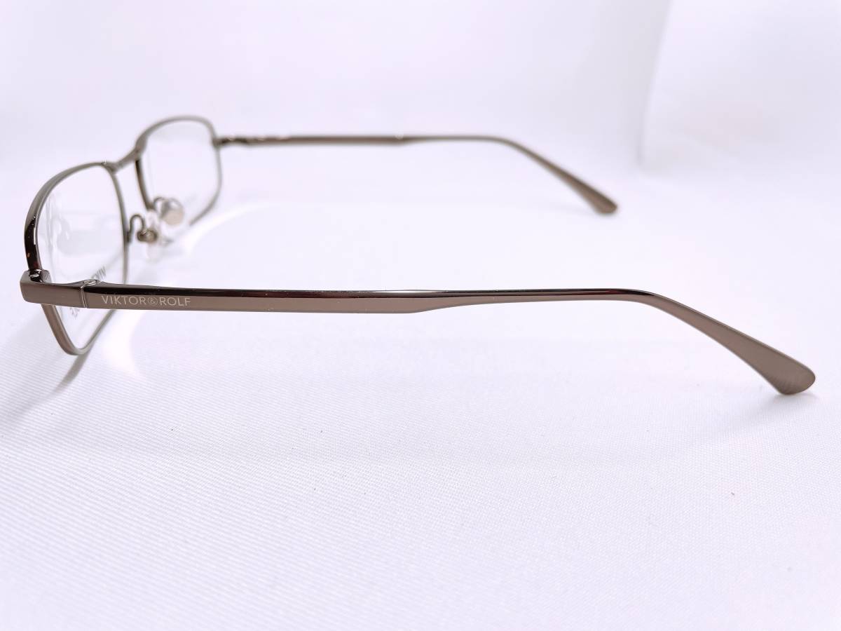 B265 新品 眼鏡 メガネフレーム ブランド チタン VIKTOR&ROLF 54□16 136 14.6g 軽量 フルリム シンプル 男性 メンズ 女性 レディース_画像3