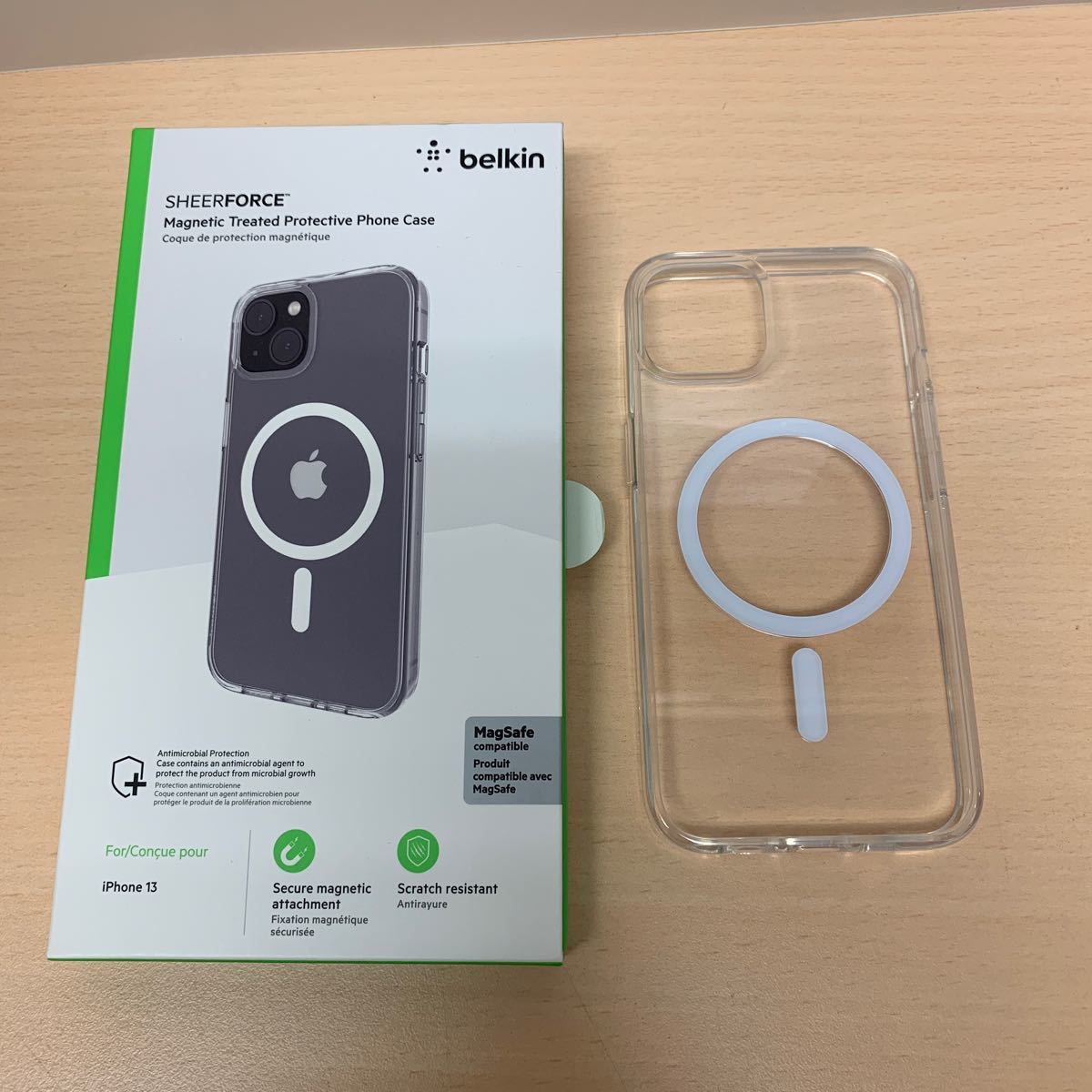 y011124m Belkin iPhone 13用クリアケース MagSafe対応 抗菌 薄型 超耐衝撃 ソフトTPUの画像3