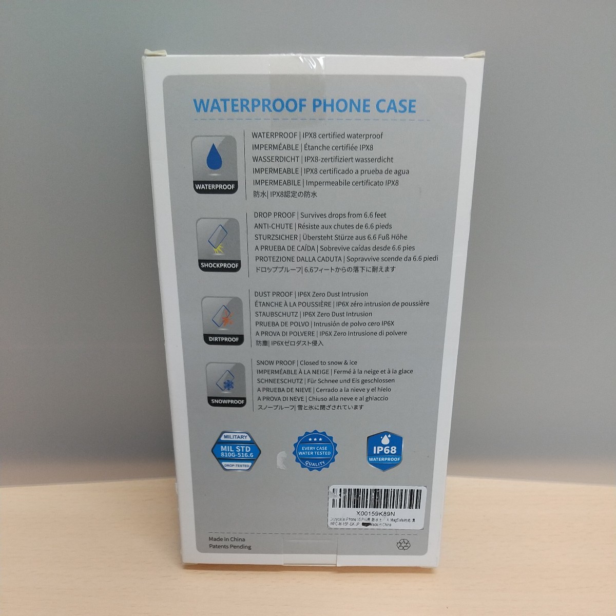 y012602fm Cozycase iPhone 15 Pro 用 ケース MagSafe 対応 防水 ケース マグネット 搭載 / 耐衝撃 / カメラ 保護 / ストラップ 付き _画像6