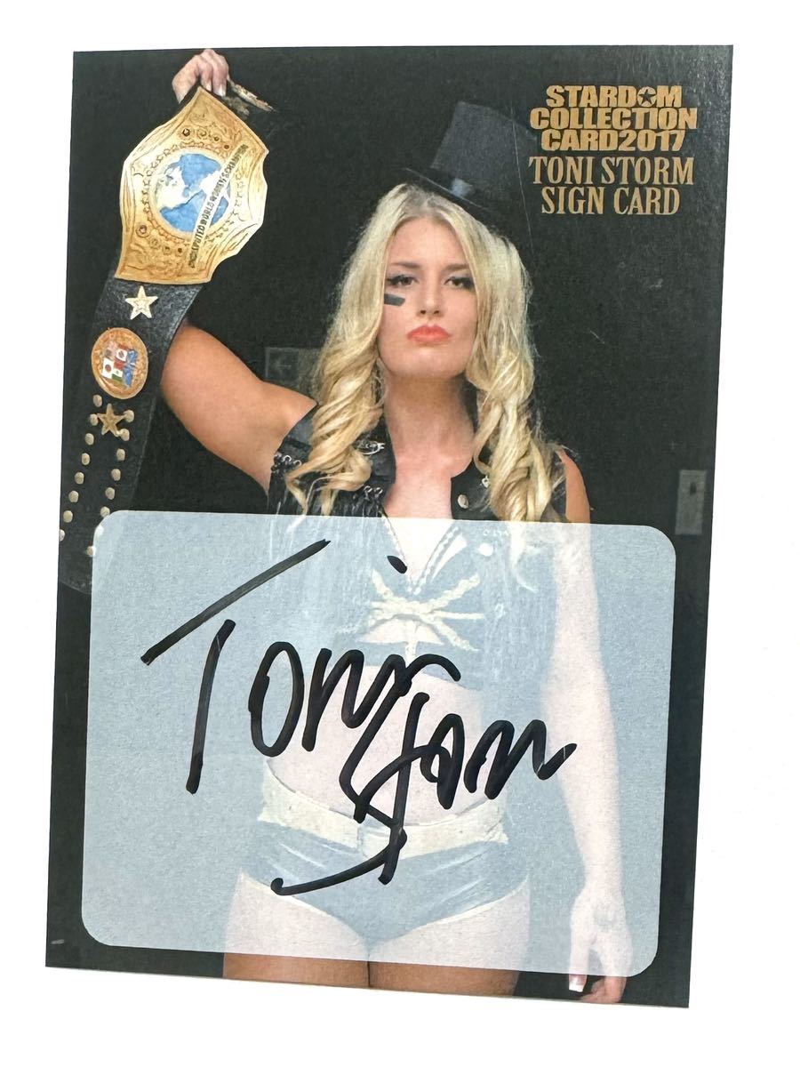 スターダム ☆ トニー・ストーム ☆ 直筆サインカード / STARDOM ☆ TONI STORM SIGN CARD / WWE_画像1