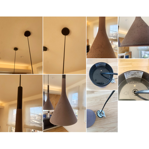 ■EM309A/モデルルーム展示品/FOSCARINI/フォスカリーニ/24.7万/Aplomb Pendant/アプロム ペンダントランプ/3点セット_画像3