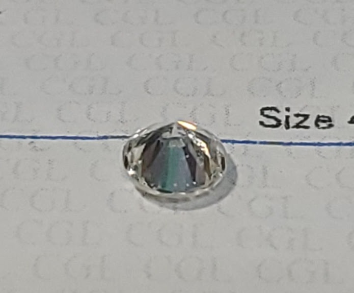 ◆0.468ｃｔ　 I　 SI-１ GOOD 天然 ダイヤ モンド ルース 中央宝石研究所 ソーティング CGL size 4.84-4.91x3.12mm　　_画像6