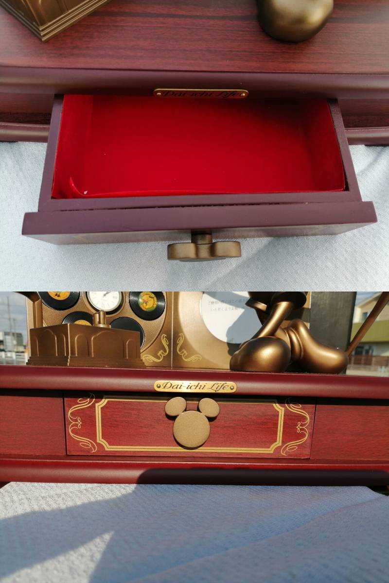 置き時計　ディズニー　ミッキーマウスのクラシカルメロディークロック　未使用　美品　第一生命　サンクスキャンペーン_画像4