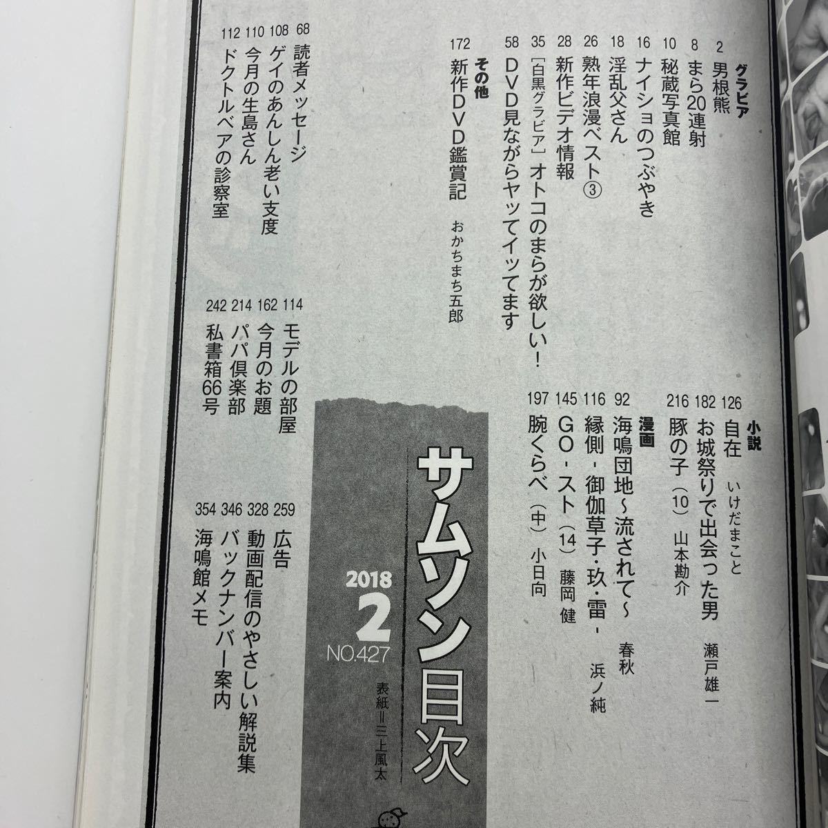 ゲイ雑誌 月刊サムソン SAMSON 2018年2月号 ゲイコミック 藤岡健 小日向 海鳴館 伊藤文学 古川書房 LGBT ホモ 同性愛の画像5