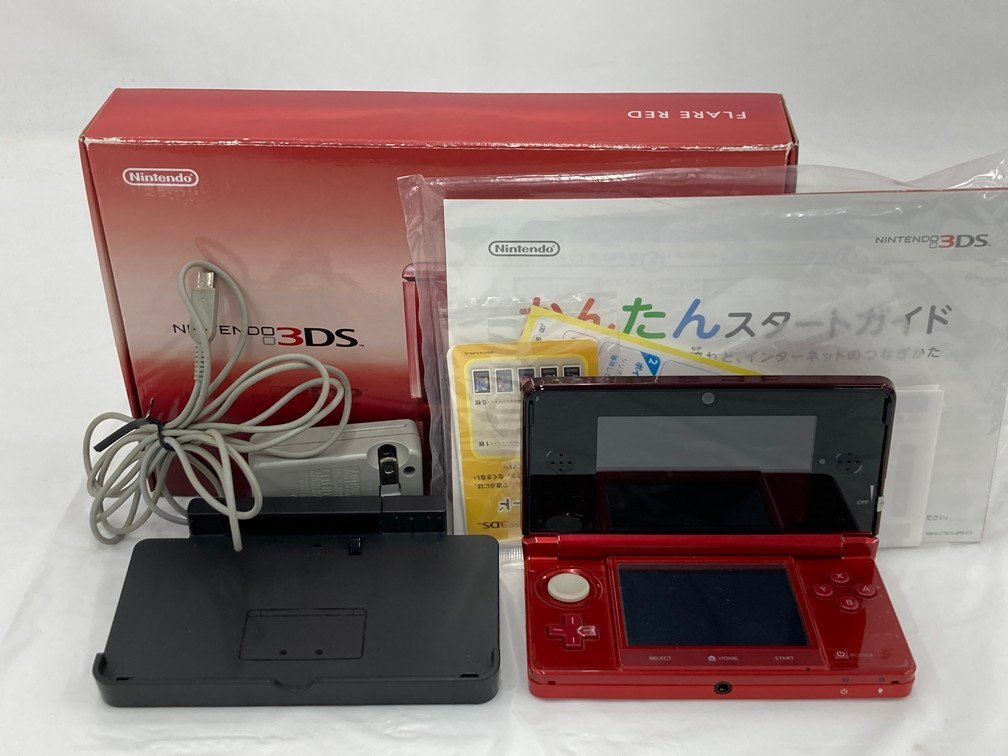 任天堂　NINTENDO 3DS 本体　フレアレッド　CTR-001　初期化済　箱入り【CAAF1027】_画像2