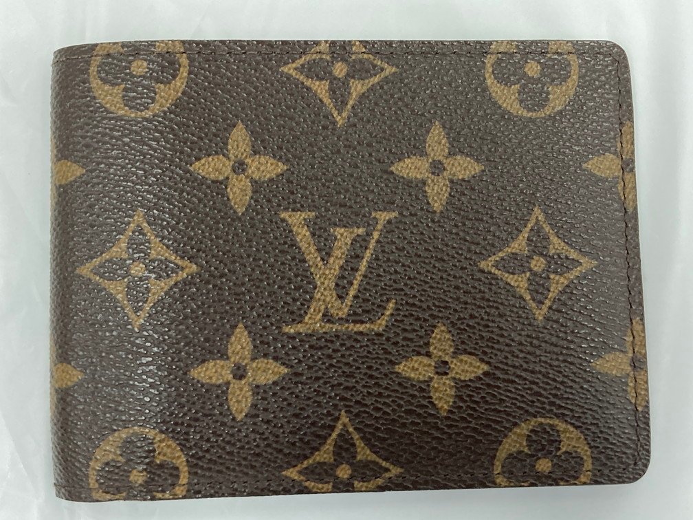Louis Vuitton　ルイヴィトン　財布　モノグラム　ポルトフォイユミュルティプル　M60895/RA3191　箱付き【BLBE4014】_画像1