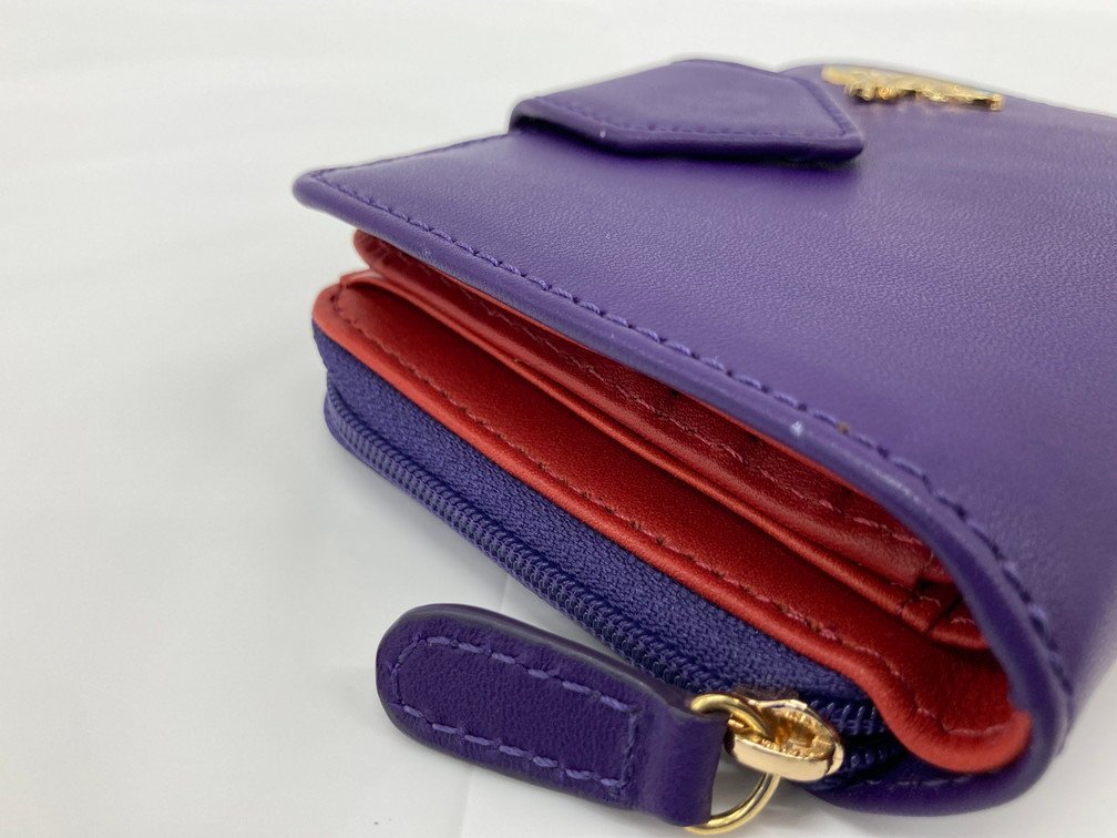 Vivienne Westwood　ヴィヴィアンウエストウッド　二つ折り財布　紫　オーブ【CAAW8013】_画像3