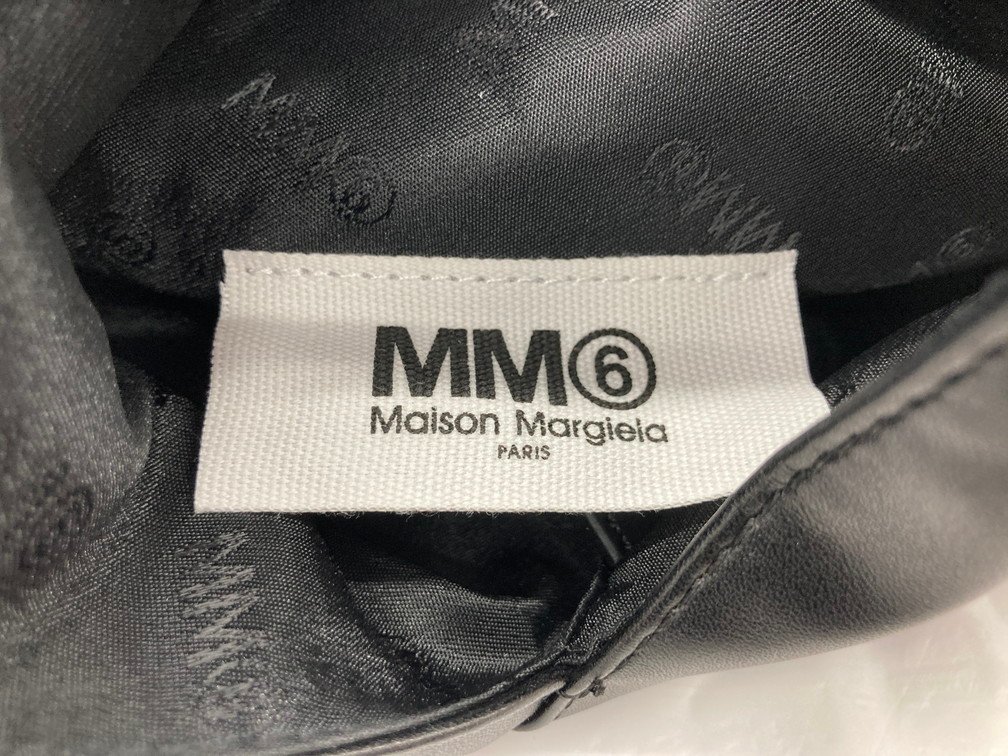 MAISON MARGIELA マルジェラ MM6 Maison ジャパニーズ レザー ハンドバッグ トートバッグ ブラック系 【CAAX8078】_画像8