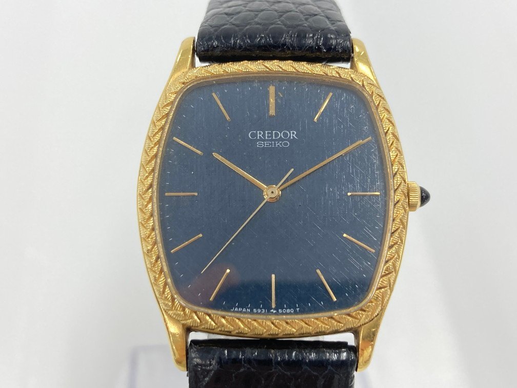 SEIKO　セイコー　腕時計　クレドール　クォーツ　5931-5100　18K刻印　総重量32.6g　不動品【CABB3087】_画像1