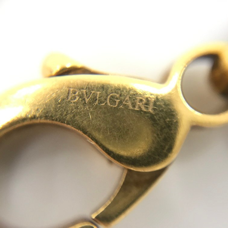 BVLGARI ブルガリ レザーブレス 750刻印 総重量12.7ｇ【CAAE3049】_画像4