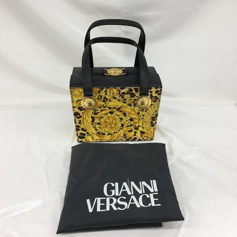 GIANNI VERSACE ジャンニ・ヴェルサーチ　ハンドバッグ　バニティ　ヒョウ柄　袋付き【BLBE6002】_画像2