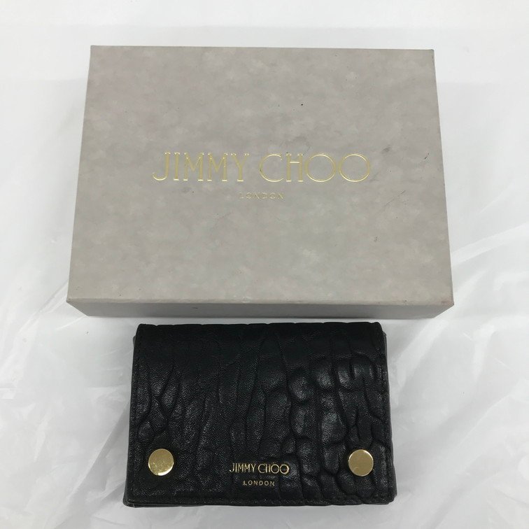 JIMMY CHOO ジミーチュウ コインケース 黒 箱付き【CAAJ7027】_画像2