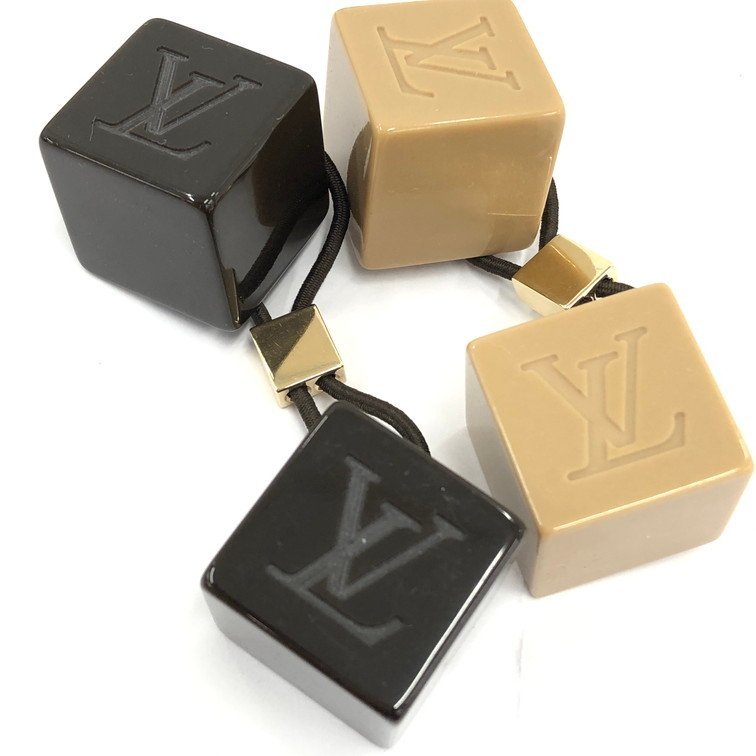 Louis Vuitton ルイヴィトン　キューブ　ヘアゴム4点セット　マットカラー 箱付き【CAAN6081】_画像2