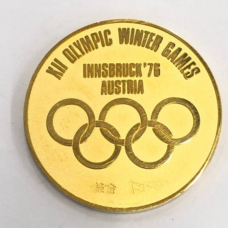 K24　純金メダル　モントリオールオリンピック　1000刻印　総重量17.0g【CAAQ6027】_画像2