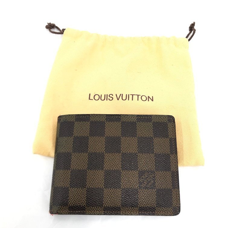 Louis Vuitton　ルイヴィトン　財布　ダミエ　ポルトフォイユ・フロリン　N60011/SP2088　イニシャル入り　保管袋付き【CAAS6039】_画像10