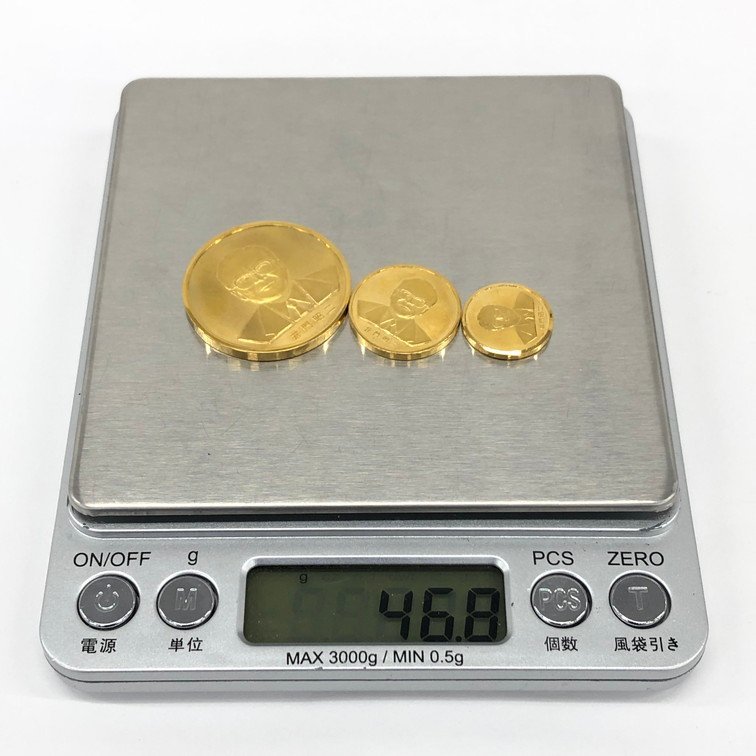 K24　純金メダル　IMON　3枚まとめ　総重量46.8g【CAAX0031】_画像9