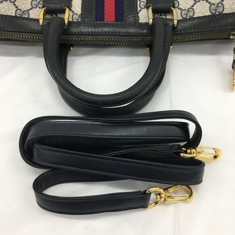 GUCCI グッチ オールドグッチ GGスプリーム シェリーライン 2wayバッグ 24-02-1886【CAAR4023】_画像3