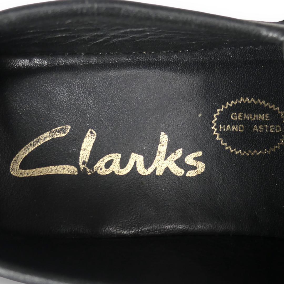 即決★ポルトガル製 Clarks★26.5cm レザーチャッカブーツ クラークス メンズ 8.5 黒 スリッポン スエード ワラビー ナタリー